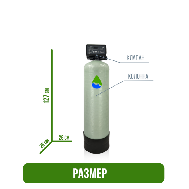 Размер фильтра обезжелезивания, сорбции воды Runxin 1044/F71Q1