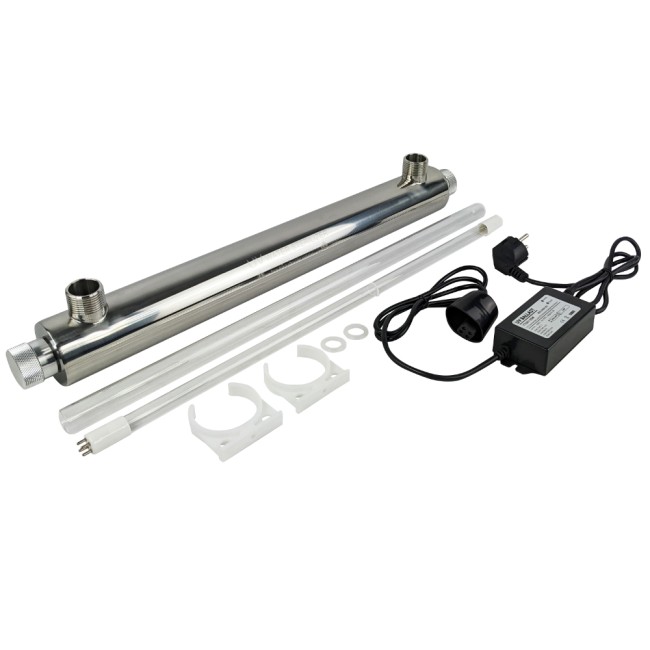 Ультрафиолетовый стерилизатор воды UV-6 GPM SS 25W 1", 1400 л/час 