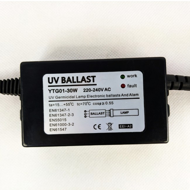 Ультрафиолетовый стерилизатор для воды UV-8 SS 30w - до 1800 л/час балласт