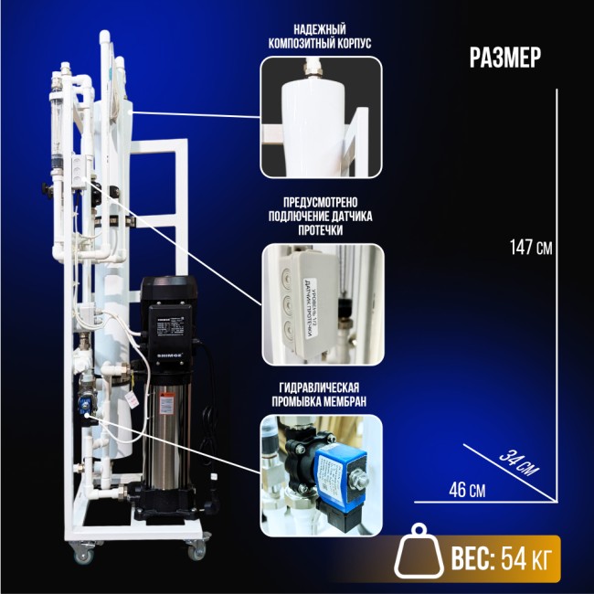 Габаритные размеры системы обратного осмоса NECOZ GOKENIN 250 STRONG PRO Габаритные размеры системы обратного осмоса NECOZ GOKENIN 250 STRONG PRO