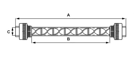 Статический смеситель для холодной воды DN32 1 1/4" размер