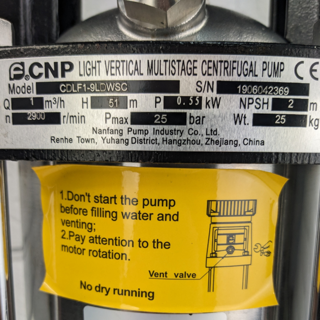 Вертикальный насос CDL 1-9 LDWSC