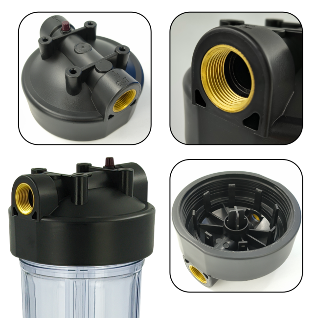 Корпус магистрального фильтра 10BB 1", прозрачный, ФИЛЬТРОБАЗА Корпус магистрального фильтра 10BB 1", прозрачный, ФИЛЬТРОБАЗА