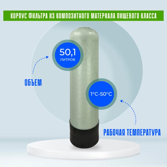 Корпус баллон засыпного фильтра Canature 1044, 2.5" Корпус баллон засыпного фильтра Canature 1044, 2.5"