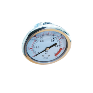 Манометр осевой ZYIA YTN-60Z 0-1 MPA, 0-10 бар, подключение 1/4