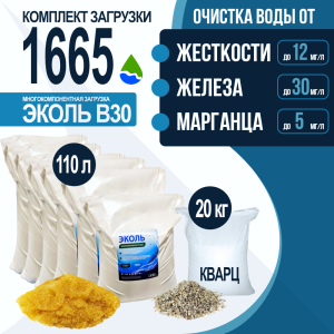 Комплект загрузки ЭКОЛЬ В30 для фильтра 1665 Комплект загрузки ЭКОЛЬ В30 для фильтра 1665