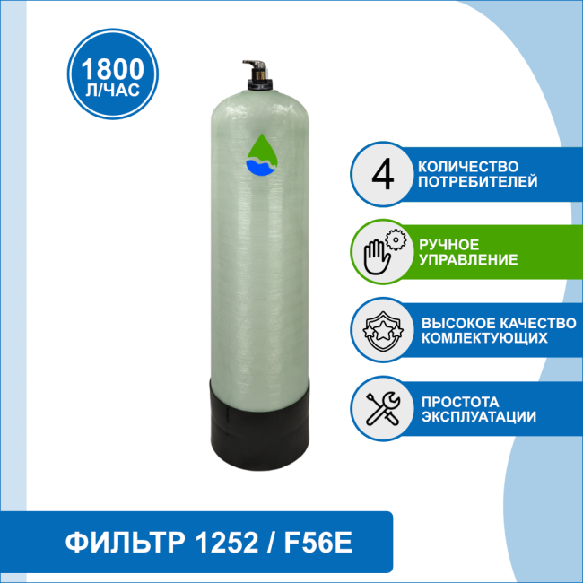 Фильтр обезжелезивания, сорбции воды Runxin 1252/F56E