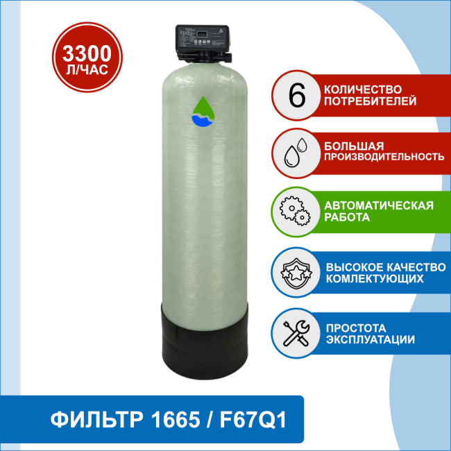 Фильтр обезжелезивания, сорбции воды Runxin 1665/F67Q1